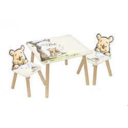 שולחן וכיסאות לילדים מעץ פו הדב קלאסי